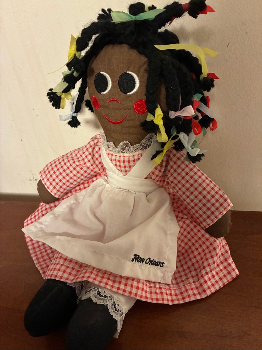 Vintage Gambina "Ninkie" Rag Doll - African American Folk Art, New Orleans 1999